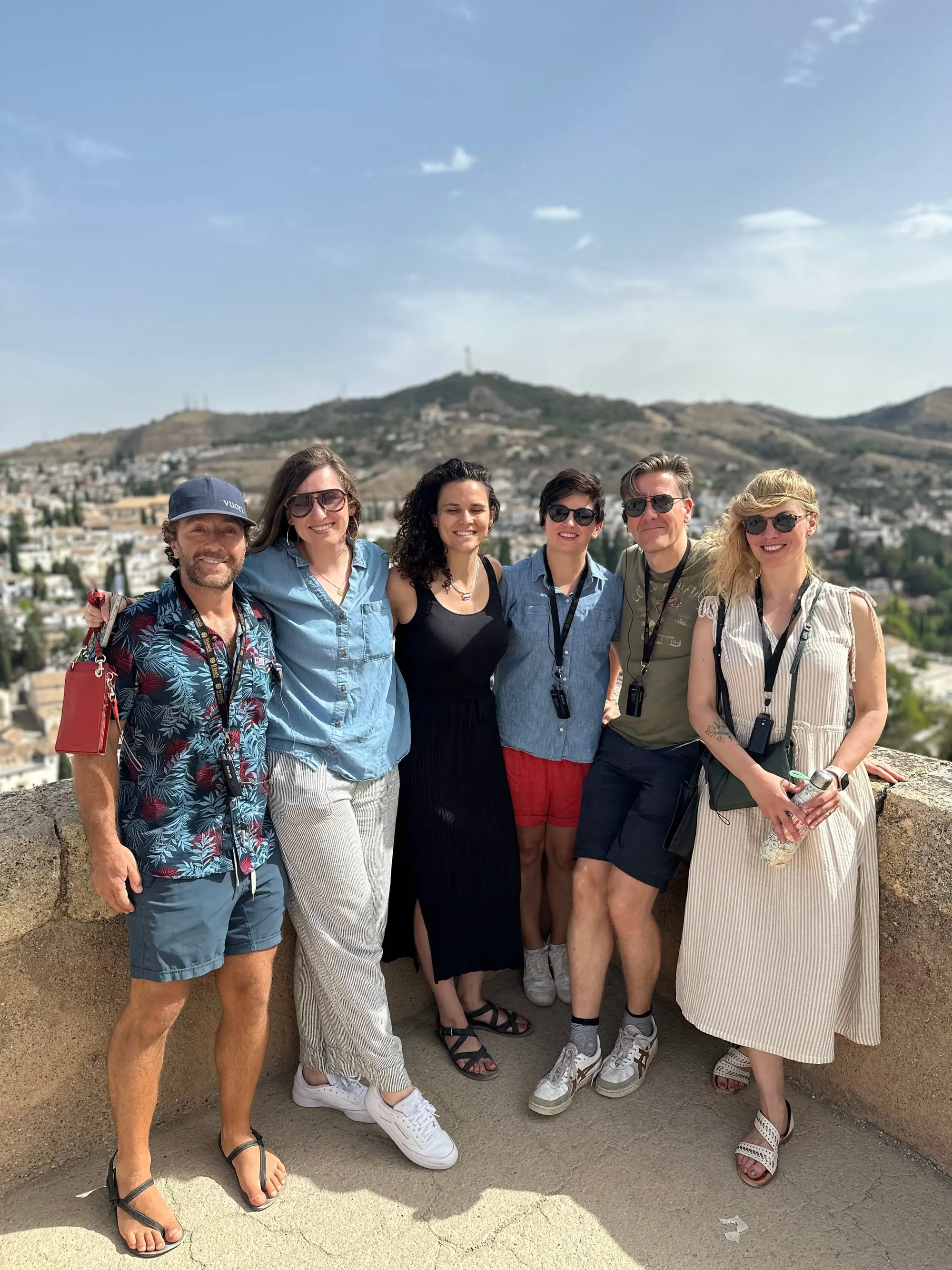 Family enjoying a screen-free Spain getaway during our rich life vacation experiment