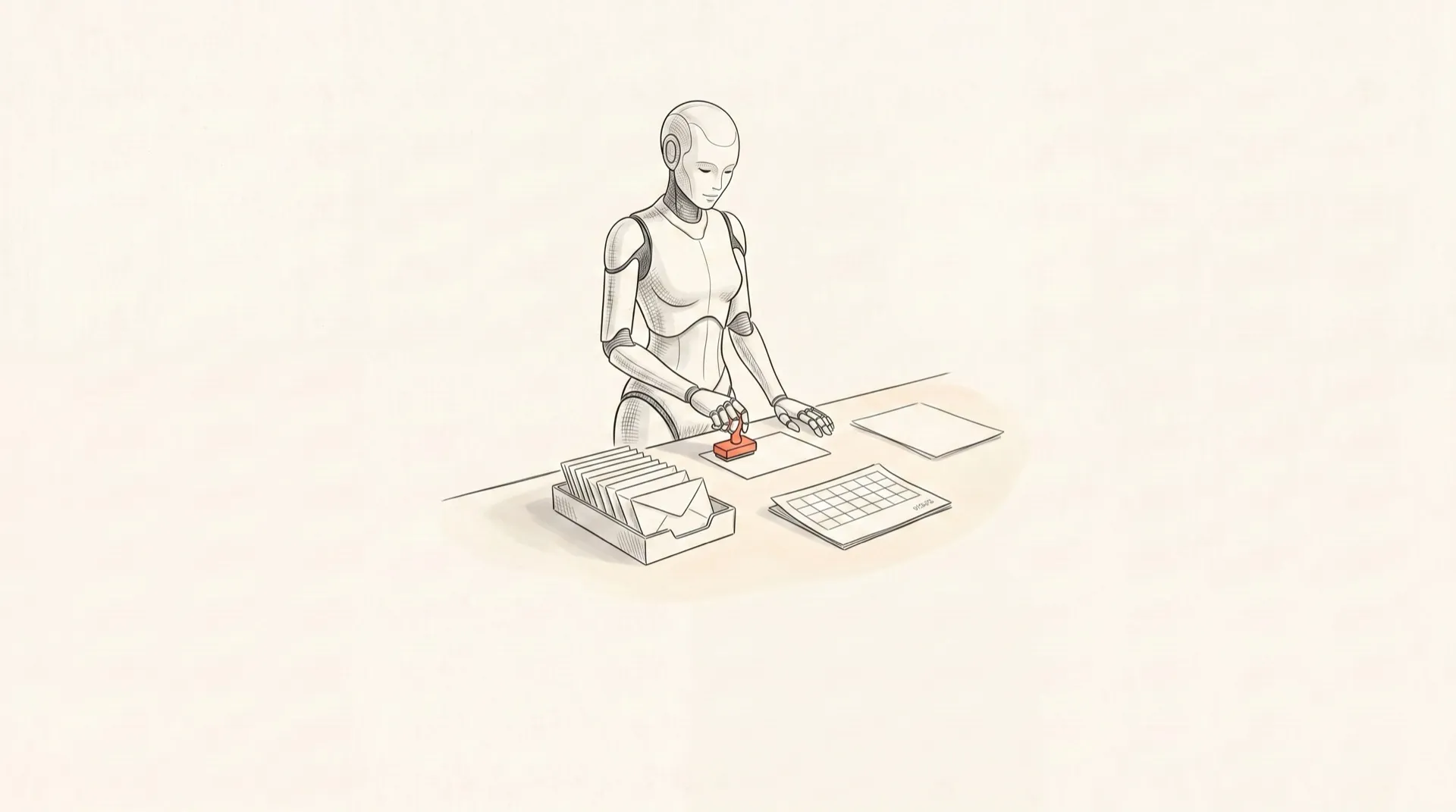 AI house manager Juno stamping an approved household task packet for a family operating system