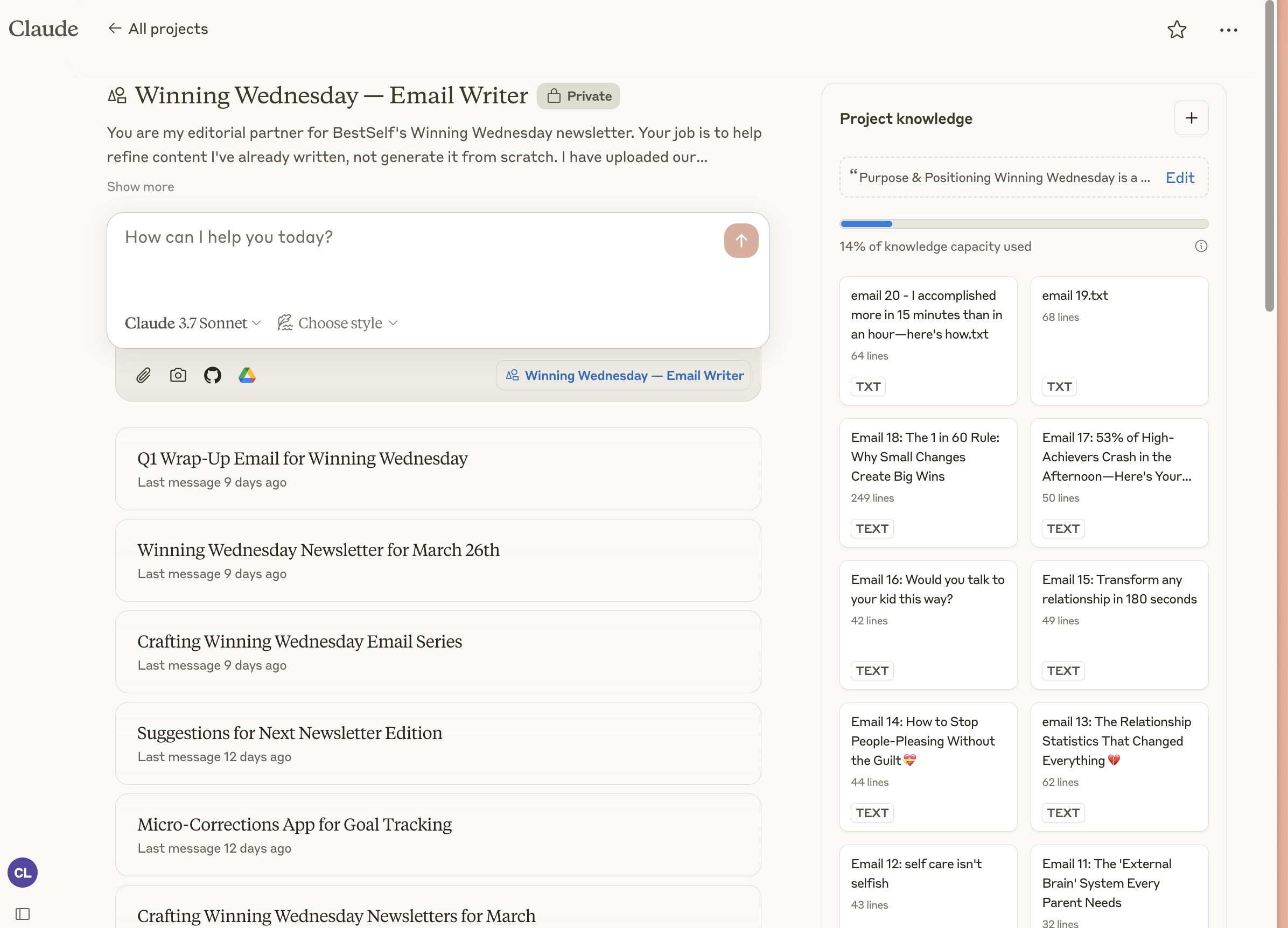 Newsletter workflow screenshot 1